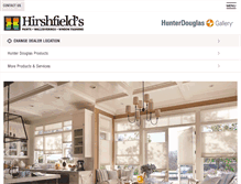 Tablet Screenshot of hirshfieldsblinds.com